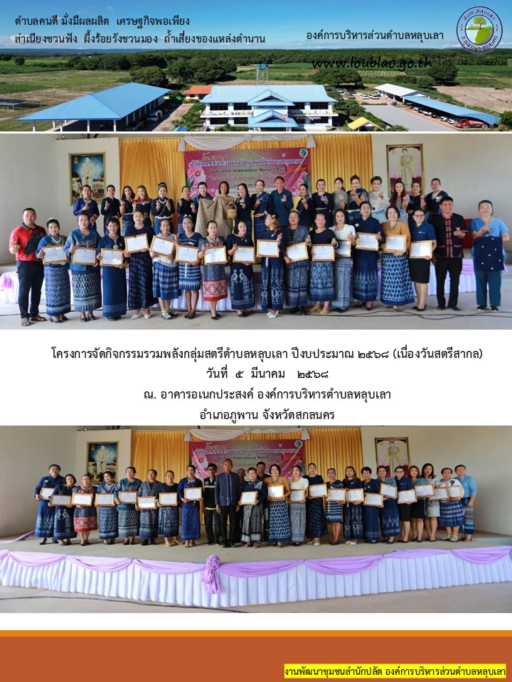โครงการจัดกิจกรรมรวมพลังกลุ่มสตรีตำบลหลุบเลา ประจำปี2568