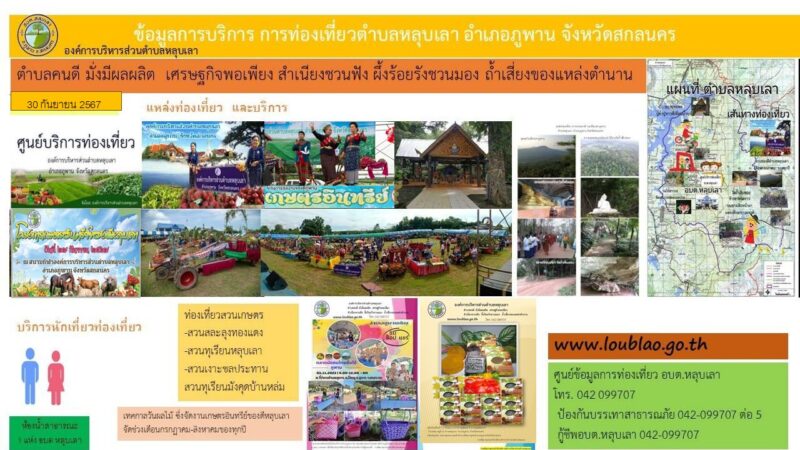 ข้อมูลการบริการท่องเที่ยวตำบลหลุบเลา